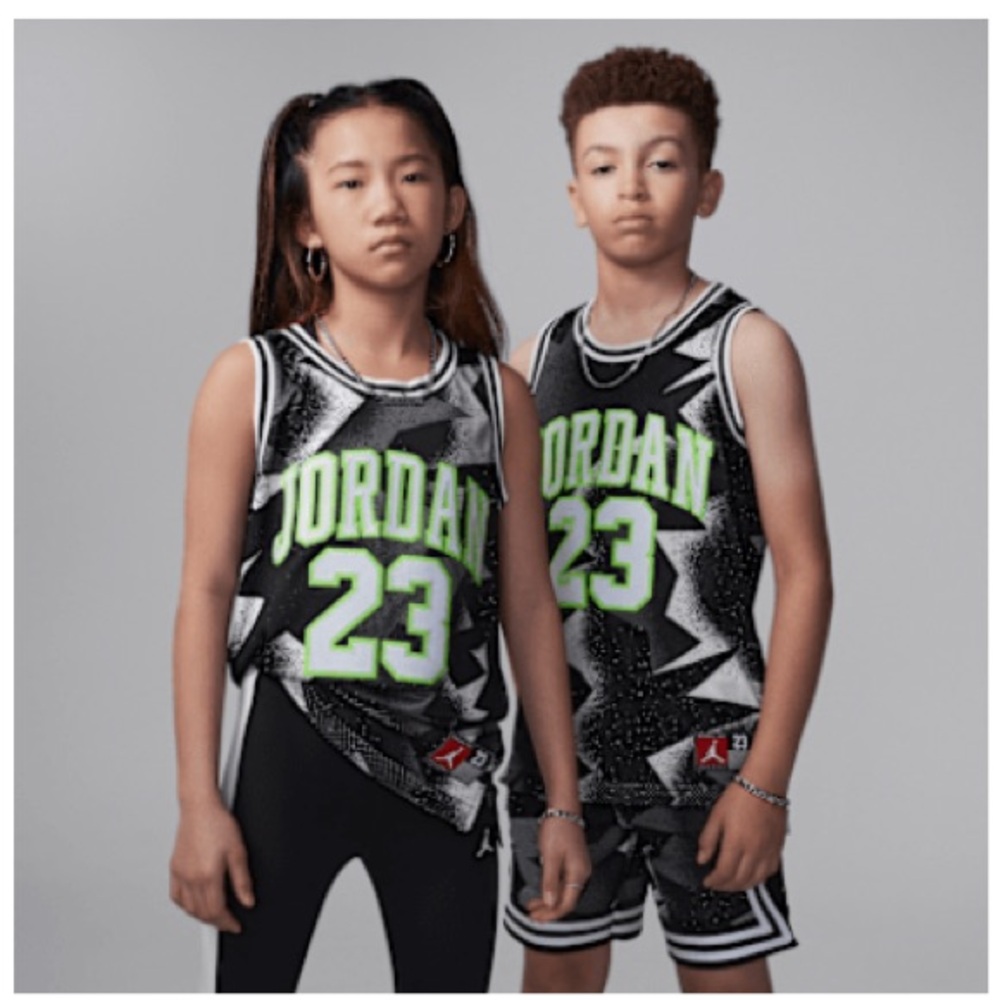 Jordan Kids' Full-Zip Knit Hoodie - Black and Red